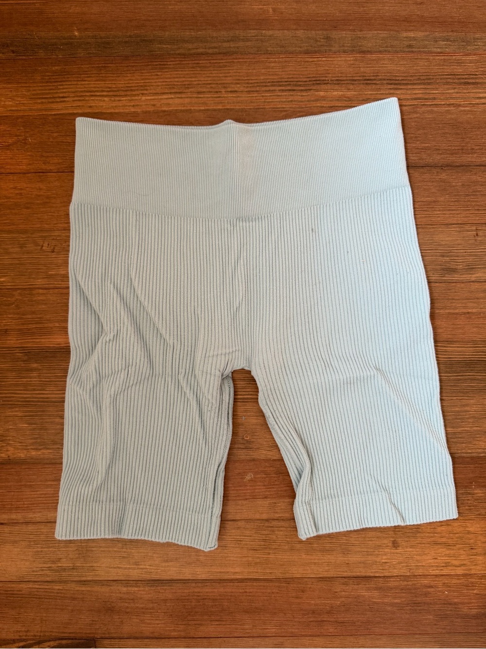 Zenana Outfitters Ribbed High-Waist Bike Shorts - Teal